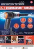 Promotional image for a mini vacuum cleaner with various features highlighted. Produktbild-Vorschau