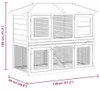 vidaXL Kleintier-/Kaninchenstall 2 Etagen Braun Holz Produktbild-Vorschau 7