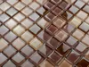 Braunes Glasmosaik, glänzende Mosaikfliesen für Bad und Produktbild-Vorschau 2