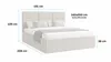 Polsterbett PINO 140x200 cm BEIGE mit Bettkasten und Metall Produktbild-Vorschau 6