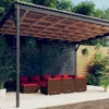 The Living Store 10-tlg. Garten-Lounge-Set mit Kissen Braun Produktbild-Vorschau 2
