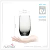 PLATINUX Elegante Ombré Trinkgläser aus Glas Schwarz 280ml Produktbild-Vorschau 3