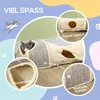 PawHut tunnel per gatti con 2 case, 3 aperture, tunnel Anteprima dell’immagine prodotto 5