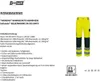 Product information sheet with an image of work pants. Produktbild-Vorschau