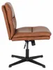 HOME DELUXE Chaise pivotante rétro LUYA – Marron/Cognac | Voir les images du produit 6