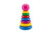 A stacking ring toy with a ball on top, on a white background. Podgląd zdjęcia produktu