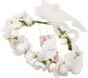 EDIBAZZAR | Kranz Stirnband Haarblumen Weiße Rosen Boho Produktbild-Vorschau 8