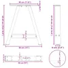 vidaXL Pieds de table basse en forme de A 2 pcs. 38x(42-43) Voir les images du produit 7
