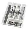 WENKO 2er Set Besteckkasten Weiß 5 Fächer Anti-Rutsch Produktbild-Vorschau 2
