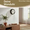 LS-LebenStil Nostalgische Metall Wanduhr Schwarz 23cm Rund Produktbild-Vorschau 3