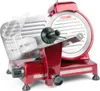A red meat slicer is shown against a white background. Náhled obrázku produktu