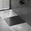 LuxeBath Duschwanne 80x80cm Schwarz Extra flache SMC Produktbild-Vorschau 9