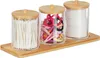 Relaxdays vassoio contenitore per Cotone fioc 3 tazze con Anteprima dell’immagine prodotto 1