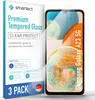 The image shows the packaging of a 3-pack of screen protectors for a Samsung Galaxy A23 5G phone. Produktbild-Vorschau