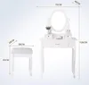 Schminktisch Julia Frisiertisch mit 360° drehbarem Spiegel Produktbild-Vorschau 1