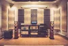 Acoustic treatment in a sound room with speakers and audio equipment. Podgląd zdjęcia produktu
