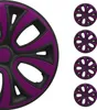 Radkappen 16 zoll Matt Schwarz & Lila 4tlg satz Produktbild-Vorschau 1