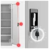 Schließbarer Aktenschrank JAN H D600 900 x 1950 x 600 mm Produktbild-Vorschau 10
