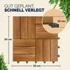 CASARIA® Holzfliesen FSC®-zertifiziertes Akazienholz 2m² Produktbild-Vorschau 2