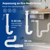 Röhrengeruchverschluss 1 1/2 Zoll x 40/50 mm mit flexiblem Produktbild-Vorschau 6