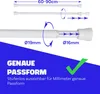 Klemmstange Weiß 60-90cm ausziehbar, Ø16/19mm, Produktbild-Vorschau 2