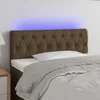 vidaXL LED Kopfteil Dunkelbraun 90x7x78/88 cm Stoff Produktbild-Vorschau 2