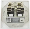 A close-up view of a white network data socket with two ports. Produktbild-Vorschau