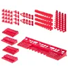 A collection of red tool organizers and holders arranged on a white background. Podgląd zdjęcia produktu
