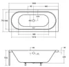 BADLAND Badewanne Rechteck Vitae 160x75 mit Acrylschürze, Produktbild-Vorschau 10