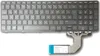 A black QWERTZ German keyboard with a ribbon cable attached. Produktbild-Vorschau