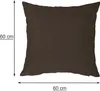 Kissenbezug 60x60 cm braun Struktur Leinenoptik Kissenhülle Produktbild-Vorschau 3