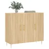 vidaXL Kredens dąb sonoma 90x34x80 cm materiał Podgląd zdjęcia produktu 3