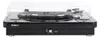 A black Aiwa turntable with a clear dust cover, shown from a slightly elevated front-left angle on a white background. Náhled obrázku produktu