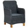 vidaXL 3-tlg. Garten-Lounge-Set mit Auflagen Poly Rattan Produktbild-Vorschau 5