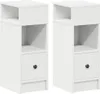 Comodini 2 pezzi con cassetto bianco 25x31x66 cm Anteprima dell’immagine prodotto 2