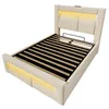Flieks Lit Hydraulique Tapissé 90x200cm avec Prises de Voir les images du produit 11