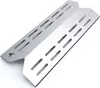A stainless steel grill heat shield with a V-shape and multiple slots, presented on a white background. Produktbild-Vorschau