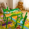 Kindertisch mit Stühlen Kinder Sitzgruppe Dino Motiv bunt Produktbild-Vorschau 1
