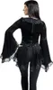 Sinister Gothic Langarmshirt Damen Gothic Top schwarz Produktbild-Vorschau 5