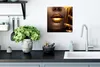 MuchoWow® Poster Frau - Gold - Lippen 30x30 cm - Wandposter Produktbild-Vorschau 3