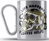 Trendation - Edelstahl Tasse Karabiner Totenkopf Produktbild-Vorschau 1