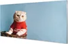 Glasbilder 140x70 Wandkunst sitzende Katze Produktbild-Vorschau 1