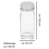 VonBueren Gewürzgläser eckig leer | Set mit 24 x 120 ml | Produktbild-Vorschau 4