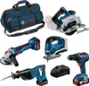 Bosch Combo Kit Set, 5 18V: GSR 18V-55/GWS 18V-10/GKS Produktbild-Vorschau 1