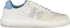 A single white sneaker with light blue and beige accents, shown from the side against a white background. Produktbild-Vorschau