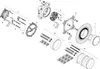 Exploded view of plumbing components with numbered parts and annotations. Podgląd zdjęcia produktu
