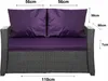 Poduszka na sofę ogrodową fioletowa | siedzisko 110x60x7 + Podgląd zdjęcia produktu 2