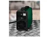 The back of a green and black inverter welding machine is shown on a metallic surface. Produktbild-Vorschau