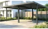 Aluminium-Doppelcarport Konsta Flachdach Stahlplatten Produktbild-Vorschau 2