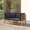 vidaXL Garten-Ecksofas mit Dunkelgrauen Kissen 2 Stk. Produktbild-Vorschau 2